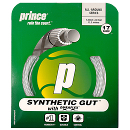 Prince Synthetic Gut with Duraflex (1 Set) 17 Gauge (White)
